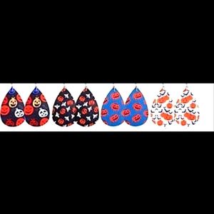 4 Pair Happy Halloween Earrings